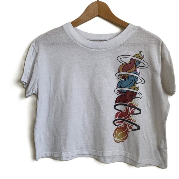 Court Culture Miami Heat Crop Tee, Short Sleeve, Size L - Picture 1 of 6